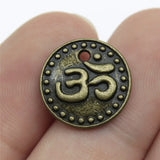 10pcs 15x15mm 2 Colors Antique Bronze Color Antique Silver Color Double Sided Om Charms For DIY Jewelry Making