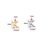 2pcs Stainless Steel Initial Alphabet DIY Jewelry Charms Wholesale A-Z Letter Necklace Making Pendant Never Fade S128