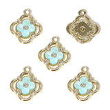 20Pcs Four-Leaf Clover Inlay Pendants for DIY Necklaces Bracelets Jewelry Making Keychains and Bag Charms W765