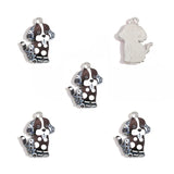 5pcs 21*15mm/23*15mm 14 colors Enamel Alloy dog Charm Earring Pendant DIY Keychain Necklace Jewelry Accessories W533