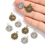 25pcs Antique sun Charms Metal Pendants for Necklace Bracelet Jewelry Making Jewelry Handmade Crafts 20*16mm L203