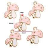 10Pcs 6 Color mushroom Charms Diy Findings Keychain Bracelets Pendant For Jewelry Making