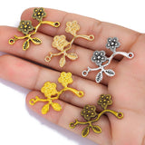 20pcs 5 Color Branches Flower Charm for Bracelet Necklace earring Connector DIY Handmade Jewelry Accessories 18*31mm Q280
