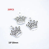 2-40pcs Ancient silver Alloy Loose Spacer Beads Gold Silver Crown Beads for Jewelry Making DIY Bracelet Handmade Accessories