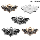 10pcs Dark Gothic Style Skull&Butterfly Enamel Charms for DIY Personality Punk Necklace Earrings Keychain Halloween Spooky Decor
