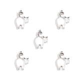 10-Piece Cat-Shaped Metal Frame Alloy Charms DIY Jewelry Making Necklace Bracelet Earrings Pendants Keychains Bag Charms D9356