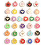 10pcs 3 styles Enamel heart-shaped Charm for Earring Keychain Necklace Pendant DIY Jewelry Accessories 14*12mm W489