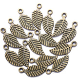 50pcs 14*6mm New Product 6 colors small leaves Charms Necklace Pendant Bracelet Jewelry Making Handmade Crafts diy Supplies