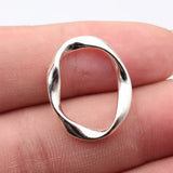 10pcs 25x20mm 5 Colors Irregular Hollow Twisted Geometric Elliptical Circle Charms For DIY Jewelry Making