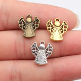 10pcs 16x15mm 3 Colors Antique Bronze Color Antique Silver Color Antique Gold Color Angels Watching Over Me Charms
