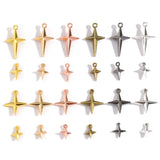 50Pcs Alloy Four-Pointed Star Charms for Jewelry Making DIY Necklaces Bracelets Earrings Keychains and Other Accessories L352