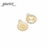 30Pcs 18*15mm 6 colors sunflower Charms for earring necklace Pendant DIY Jewelry Making Q151