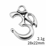 10pcs 28x22mm 2 Colors Antique Bronze Color Antique Silver Color Om Charms For DIY Jewelry Making