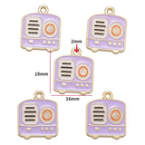10pcs Vintage Enamel Cup Phonograph Bicycle Charms For Jewelry Making Handmade DIY Necklaces Pendants Bracelets Accessories W404