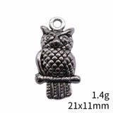 20pcs 21x11mm 2 Colors Antique Bronze Color Antique Silver Color Owl Charms For DIY Jewelry Making