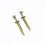 15 Pcs 5 Colors Zinc Alloy Charm Pendant Jewelry DIY Accessories Making Earrings Fashion Jewelry 43*10mm M31