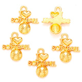 15pcs 5colors I Love Baseball Charm For Necklace Bracelet necklace Pendant DIY Jewelry Making Accessories 21*20mm J485