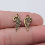 20pcs 19x10mm 2 Colors Antique Bronze Color Antique Silver Color Angel Wings Charms For DIY Jewelry Making