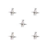 50Pcs Alloy Four-Pointed Star Charms for Jewelry Making DIY Necklaces Bracelets Earrings Keychains and Other Accessories L352