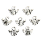40pcs 7 Colors small bee Charms For Bracelets Necklace Pendant DIY Handmade Jewelry Making accessories 11*11mm D2150