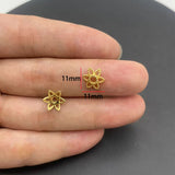 20-40pcs KC Alloy Flower Holder Partition Bead Cap Bead Holder Cap DIY Step Shaking Hairpin Hairpin Crown Accessories V149