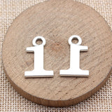 10pcs 26x16mm 1 Colors Antique Silver Color Number 0 Charms For DIY Jewelry Making