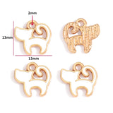 10pcs 17 styles animal Enamel Alloy cat Charm Earring Pendant DIY Keychain Necklace Jewelry Accessories W478
