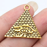 5pcs 30x32mm Ancient Egyptian Pyramid The Eye Of Horus Charms For DIY Jewelry Making