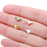 50pcs 4colors Heart Charms Zinc alloy Accessories Parts Connectors Pendants for DIY Bracelet Necklace Jewelry Making 10*5mm