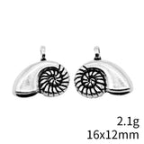 10pcs 16x12mm 2 Colors Antique Silver Color Antique Gold Color Conch Charms For DIY Jewelry Making