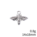 20pcs 14x18mm 2 Colors Antique Bronze Color Antique Silver Color Bee Charms For DIY Jewelry Making