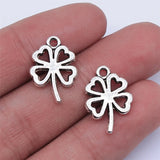 20pcs 18x13mm 2 Colors Antique Bronze Color Antique Silver Color Four Leaf Clover Charms For DIY Jewelry Making