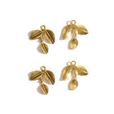 10 pcs 5 colors leaf Charms Pendants for Bracelet Necklace pendant DIY Jewelry Making Finding Accessories 27*23mm Q302