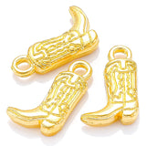 10Pcs 3 Color Metal Alloy  Charms Boots Shoes Pendants for Necklace Key buckle Jewelry Making DIY Handmade Craft 18*11mm