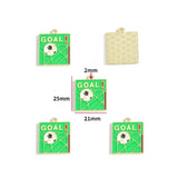 5pcs flag Football Soccer Charm Jewelry Accessories Diy Making Necklace Earring Pendant Craft Supplies Gold Plated W481