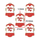 10pcs Colorful Drip-Style Alloy Pendants for Father's Day & Mother's Day DIY Keychain & Bracelet Jewelry Accessories W578