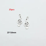 Zinc alloy 10-30pcs Multiple styles Antique Silver plated musical instrument Charms for bracelet necklace DIY jewelry Pendant