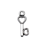 40pcs 15x6mm 2 Colors Antique Bronze Color Antique Silver Color Love Key Charms For DIY Jewelry Making