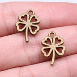 20pcs 18x13mm 2 Colors Antique Bronze Color Antique Silver Color Four Leaf Clover Charms For DIY Jewelry Making