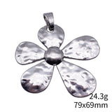 1pcs 79x69mm 3 Colors Antique Bronze Color Antique Silver Color Antique Gold Color Large Hammered Flower Pendant