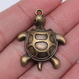 4pcs 35x27mm 2 Colors Antique Bronze Color Antique Silver Color Turtle Charms For DIY Jewelry Making