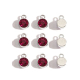 20pcs Colorful 10*7mm Birthstone Crystal Birthstone Charms Floating Charms for Handmade Birthday Jewelry Diy Accessories W483