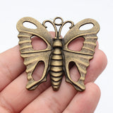 1pcs 58x58mm 2 Colors Antique Bronze Color Antique Silver Color Butterfly Charms For DIY Jewelry Making