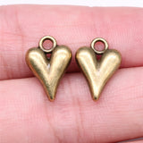10pcs 16x11mm 2 Colors Antique Bronze Color Antique Silver Color 3D Heart Charms For DIY Jewelry Making