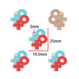 20-Piece Heart-Shaped Pink Valentine's Day Alloy Enamel Pendant DIY Necklace Bracelet Charms Jewelry Making Accessories W627