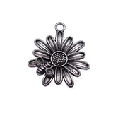 10pcs 26x22mm 3 Colors Antique Bronze Color Antique Silver Color Antique Gold Color Bee Chrysanthemum Charms