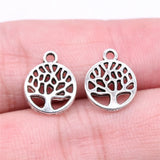 20pcs 13x11mm 2 Colors Antique Silver Color Antique Gold Color Tree Charms For DIY Jewelry Making