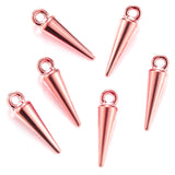 40pcs 6Color Conical shape Charms Round Pendant For Bracelets Necklace Jewelry Making DIY Handmade Alloy accessories 14.5x4mm