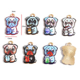 5pcs 21*15mm/23*15mm 14 colors Enamel Alloy dog Charm Earring Pendant DIY Keychain Necklace Jewelry Accessories W533