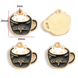 10pcs 17 styles animal Enamel Alloy cat Charm Earring Pendant DIY Keychain Necklace Jewelry Accessories W478